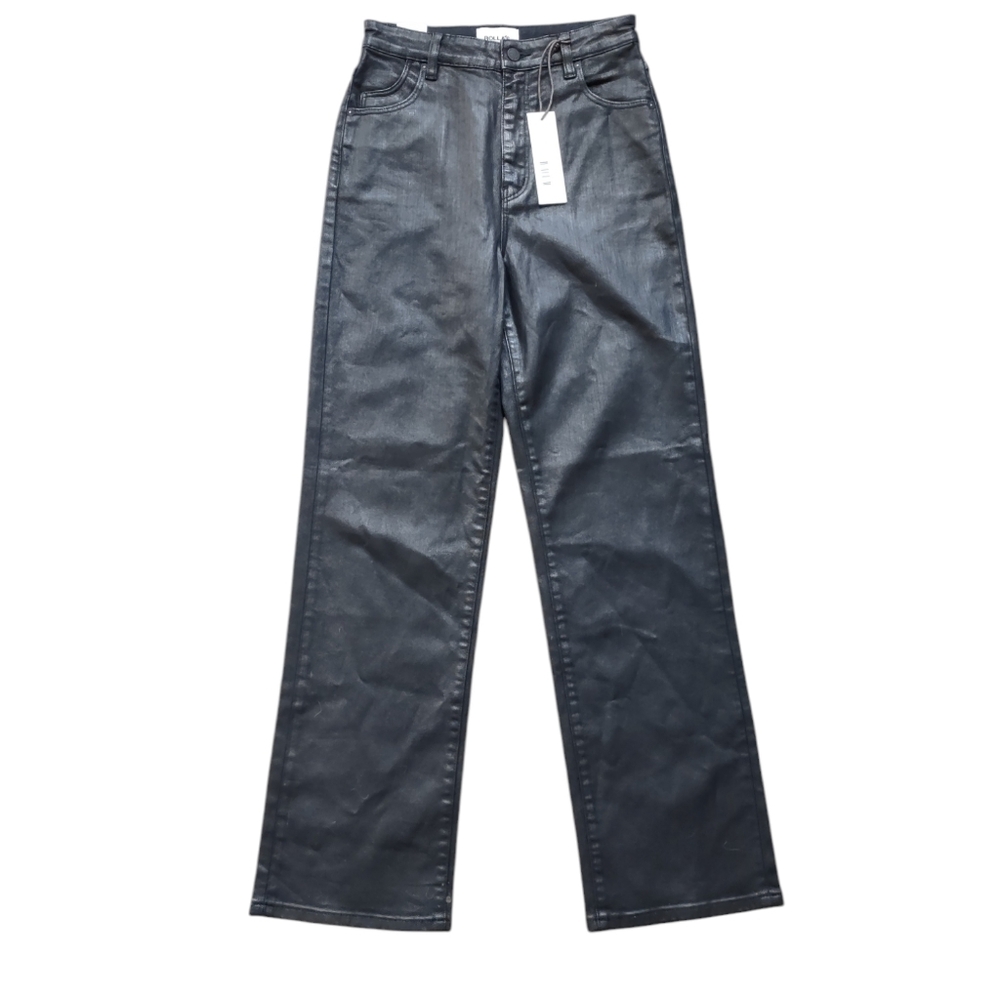 Rolla's Heidi Loose Jeans Coated Black NWT - Picture 2 of 16